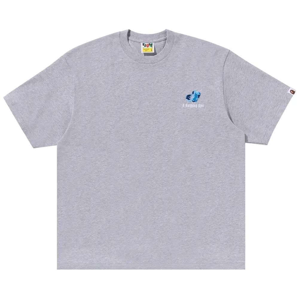 BAPE ABC Camo Logo Relaxed Fit Tee Grey