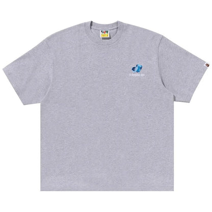 BAPE ABC Camo Logo Relaxed Fit Tee Grey