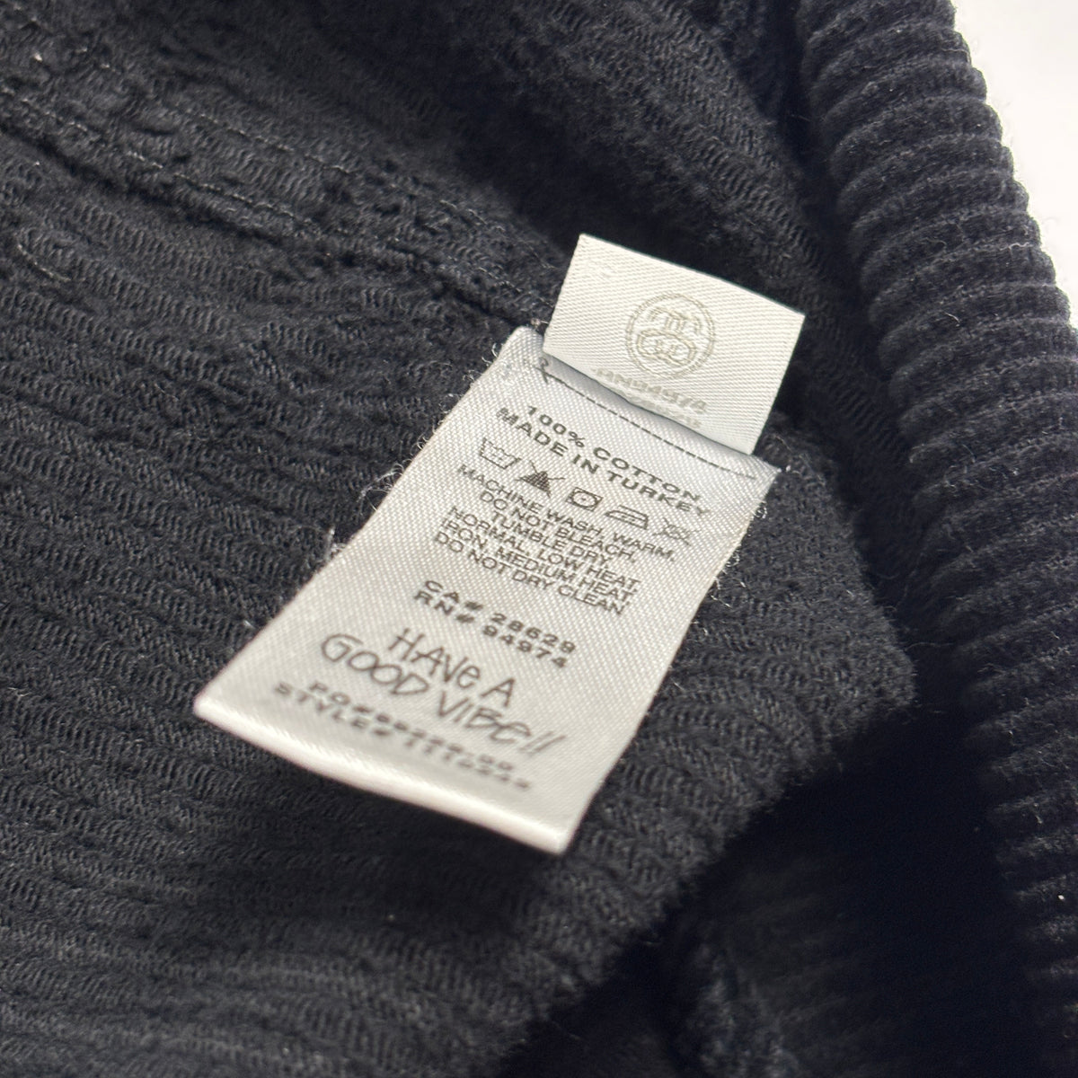 Stussy Wide Wale Corduroy Zip Up Black