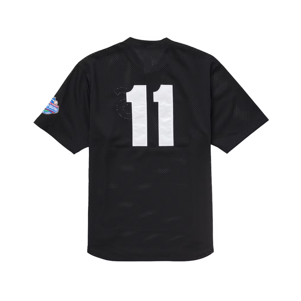 Supreme S Logo Baseball Henley (SS25) Black
