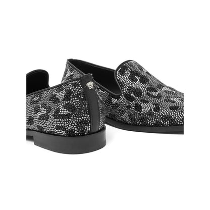Versace Crystal Leopard Loafer
