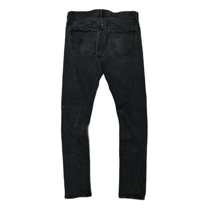 John Elliot Distressed Skinny Jeans Washed Black
