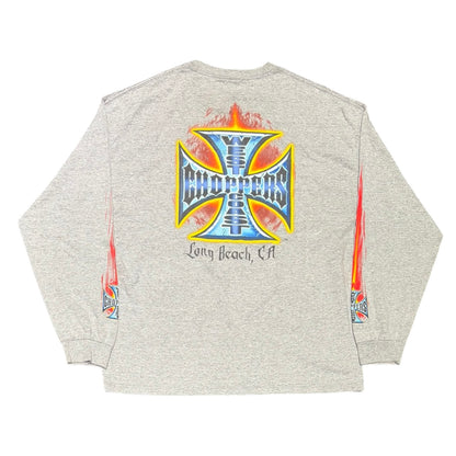 West Coast Choppers Long Beach LS Tee Grey