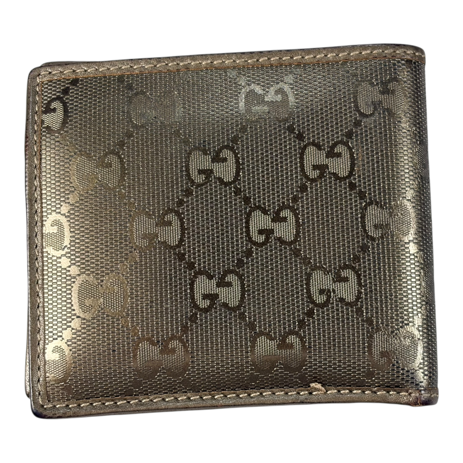 Gucci Brown GG Imprime PVC Bifold Wallet