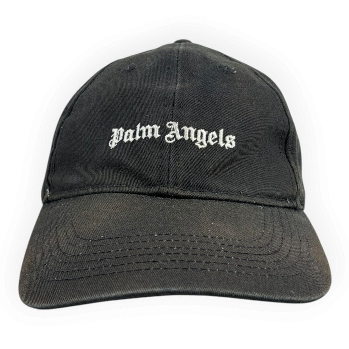 Palm Angels Logo Embroidered Baseball Cap Black