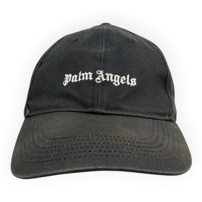 Palm Angels Logo Embroidered Baseball Cap Black
