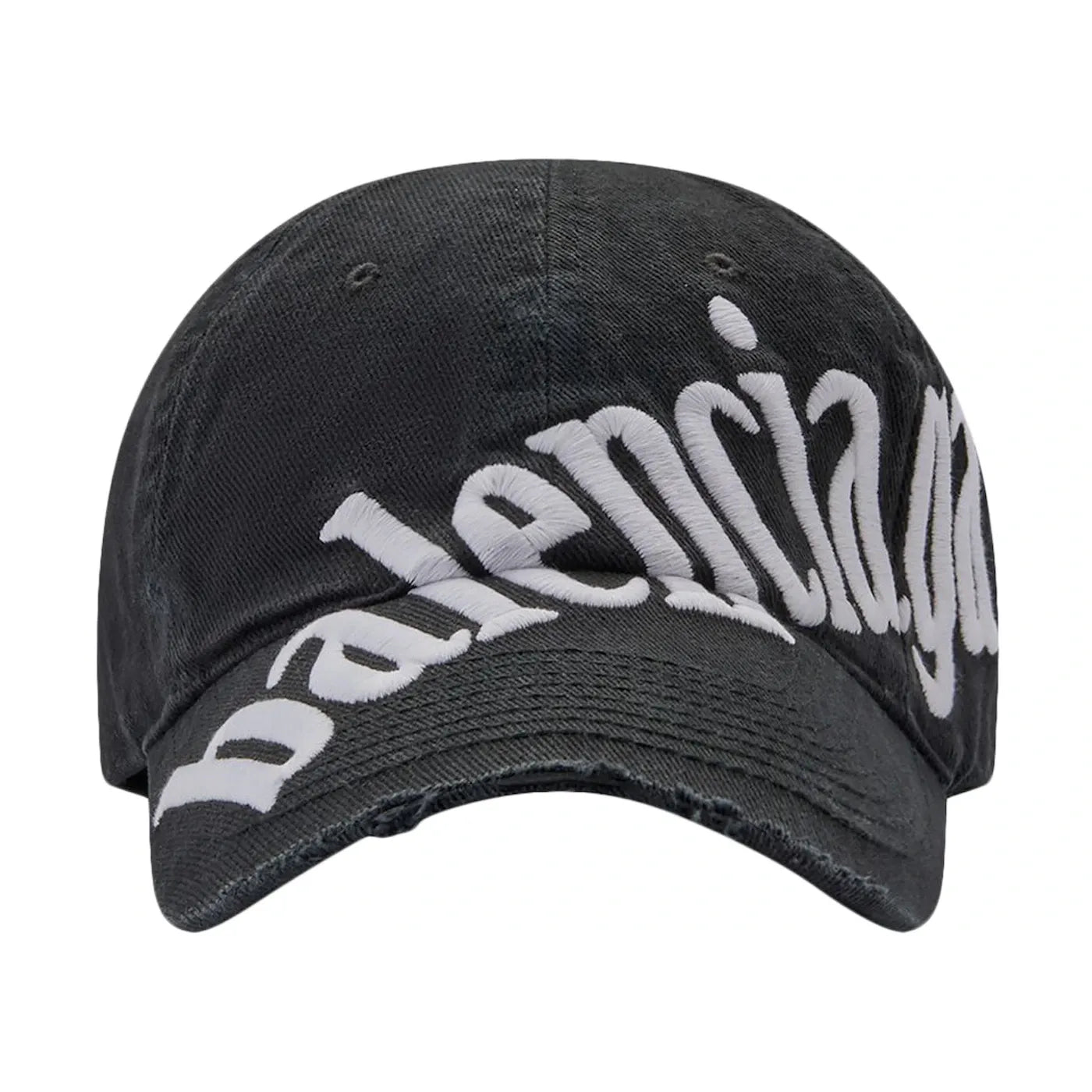 Balenciaga Women's Diagonal Baseball Cap Black/White