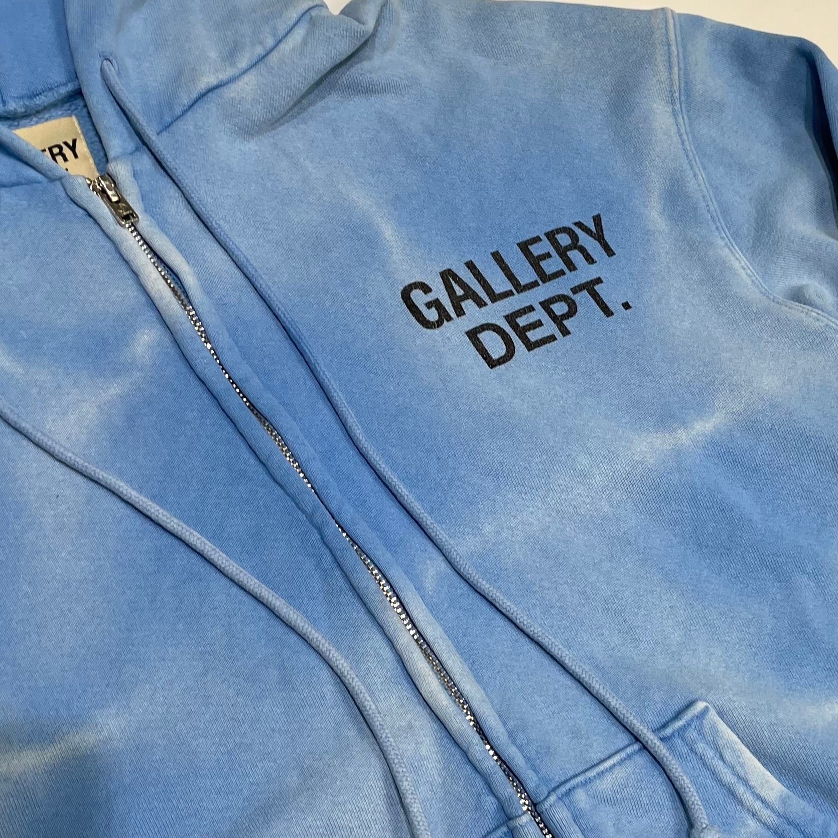 Gallery Dept. Sun Faded Zip Up Hoodie Blue