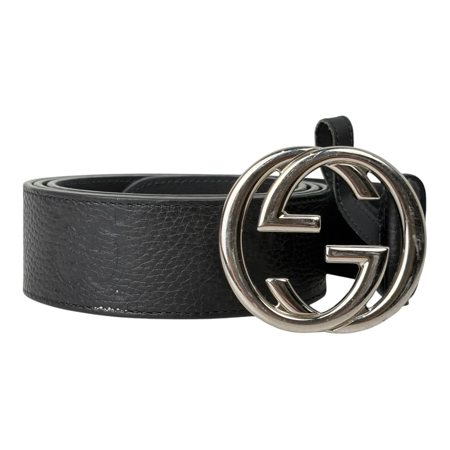 Gucci Interlocking G Buckle Wide Belt Black