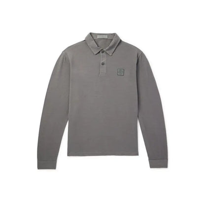 Stone Island Ghost Logo-Appliquéd Cotton-Jersey Polo Shirt