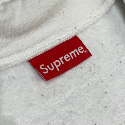 Supreme Leopard Panel Half Zip Sweatshirt White