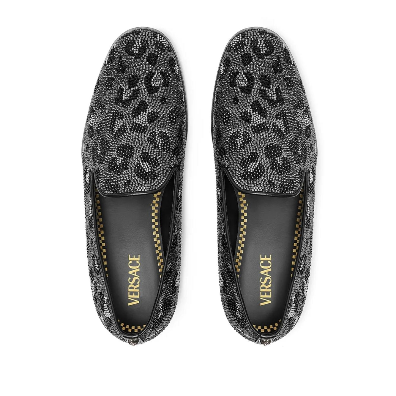 Versace Crystal Leopard Loafer