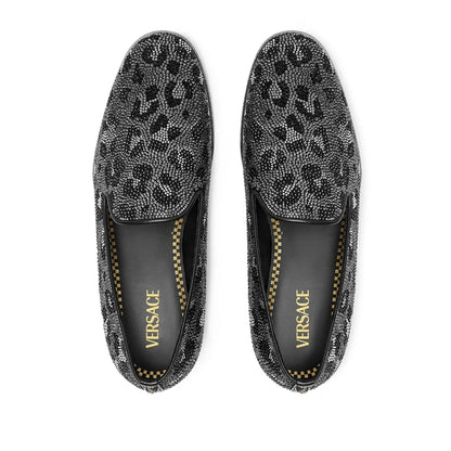 Versace Crystal Leopard Loafer
