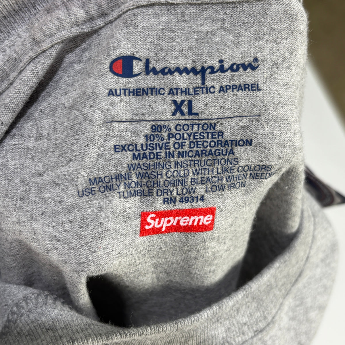 Supreme X Champion LS Tee Grey