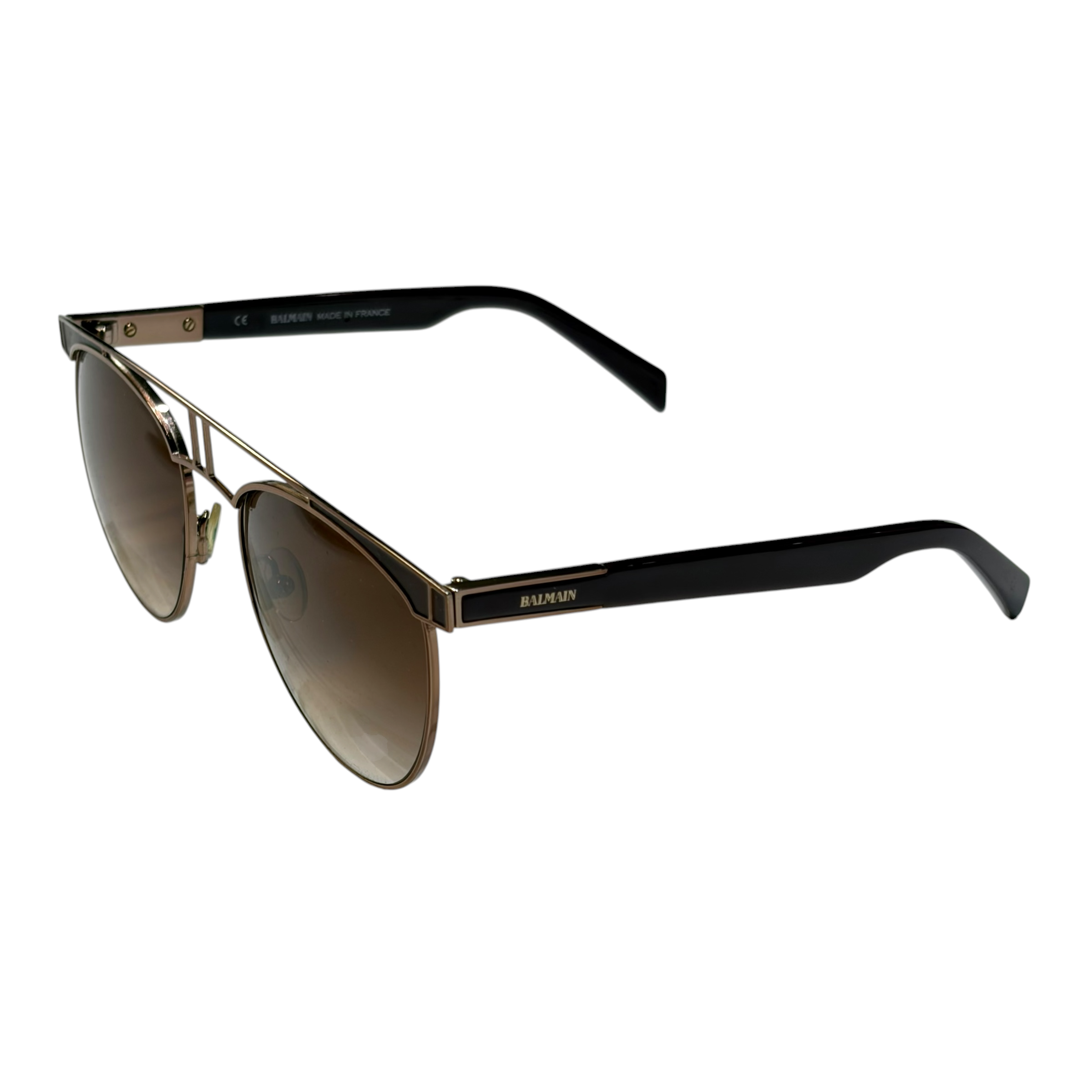 Balmain Wayfarer Gradient Sunglasses Rose Gold/Red