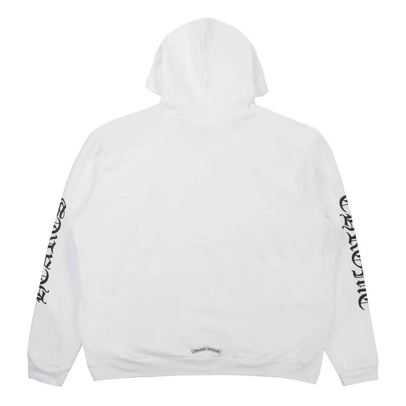 Chrome Hearts Vertical Logo Hoodie White – CACHE