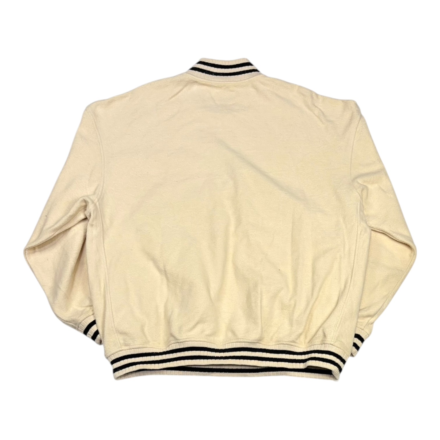 Rhude Quarter Zip Varsity Sweater Cream