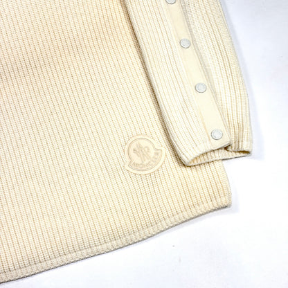 Moncler Snap Sleeve Sweater Cream