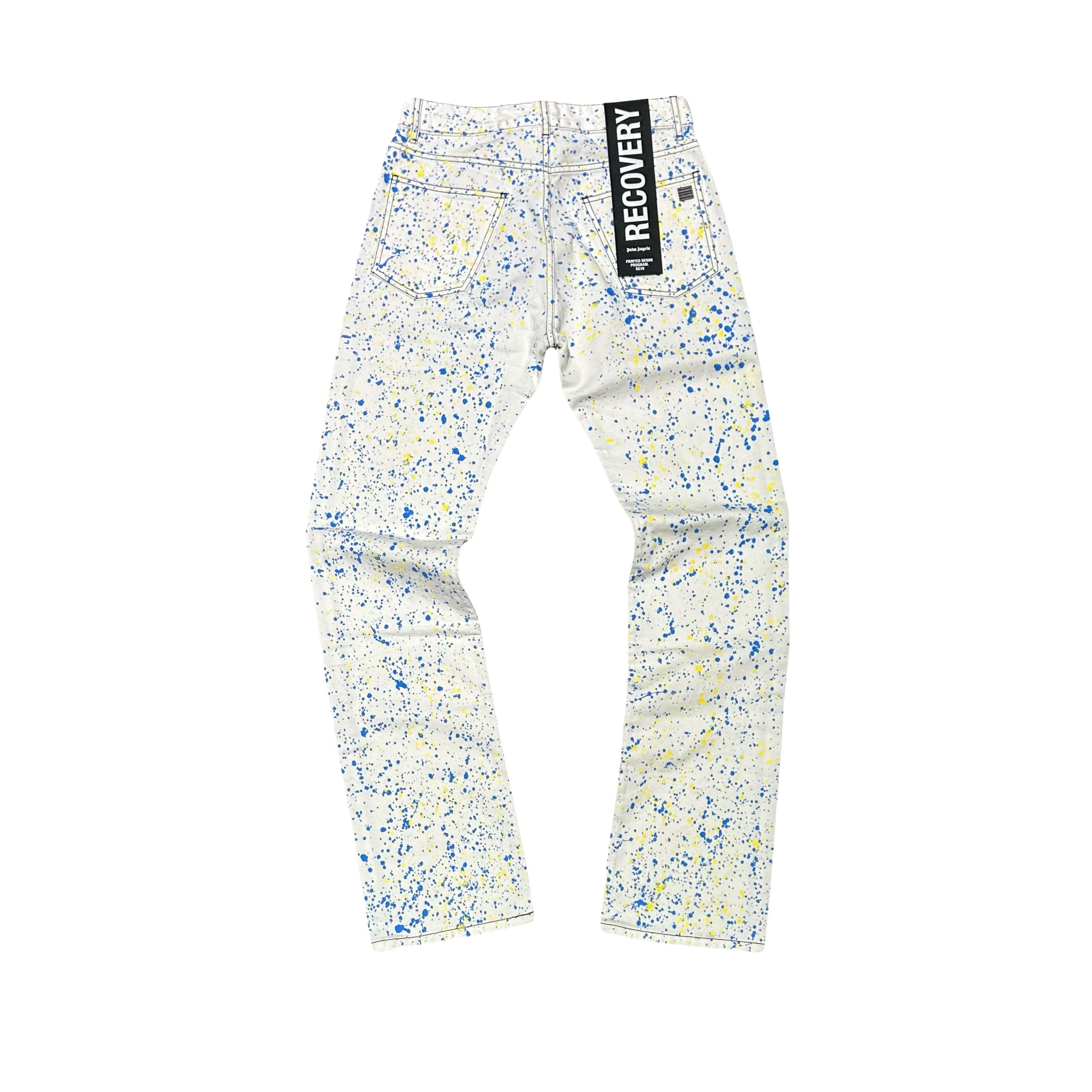 Palm Angels YB Painted Denim White