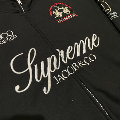 Supreme La Martina Zip Up Sweatshirt Black