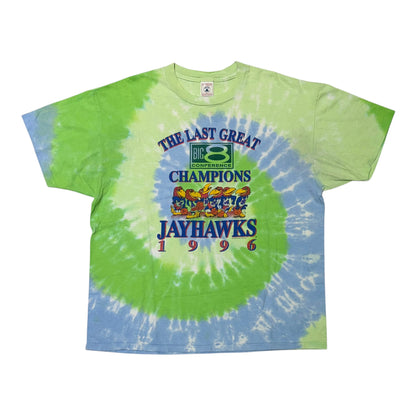 1996 Kansas Jayhawks Big 8 Champs Tee Tie Dye