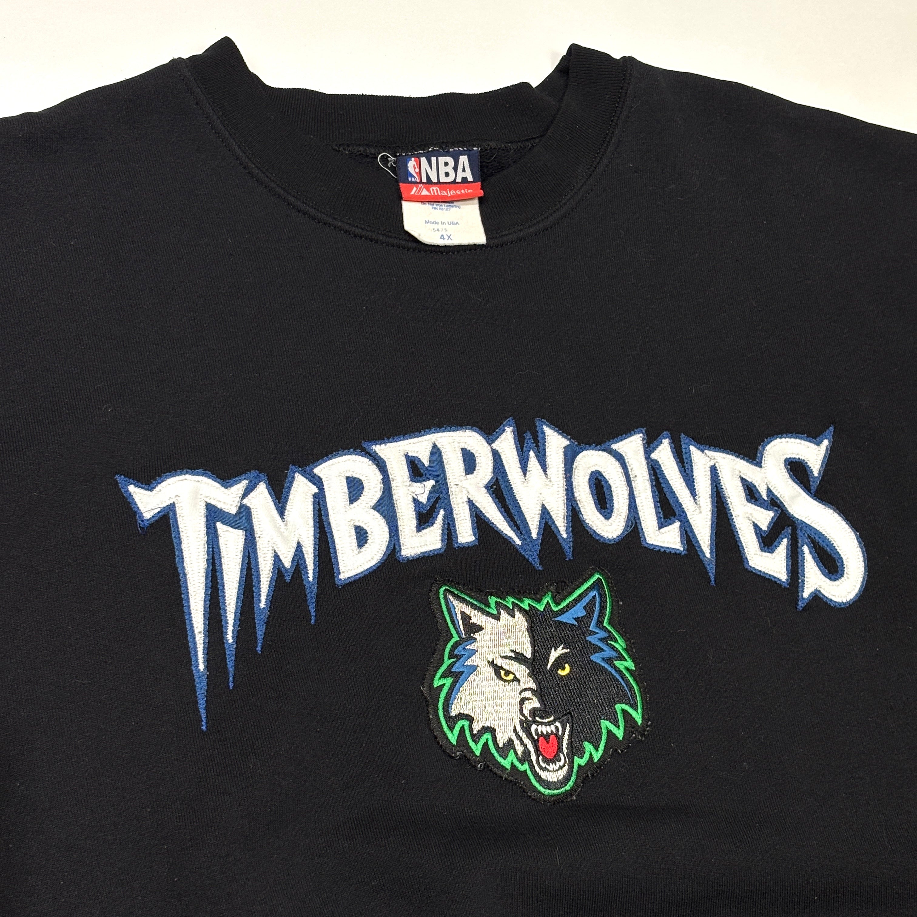 Y2K NBA Timberwolves Crewneck Black