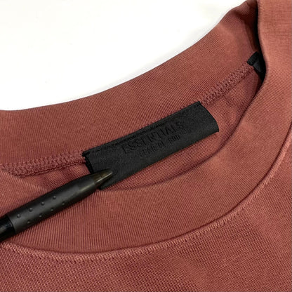 Fear of God Essentials Heavy Crewneck Tee Crimson