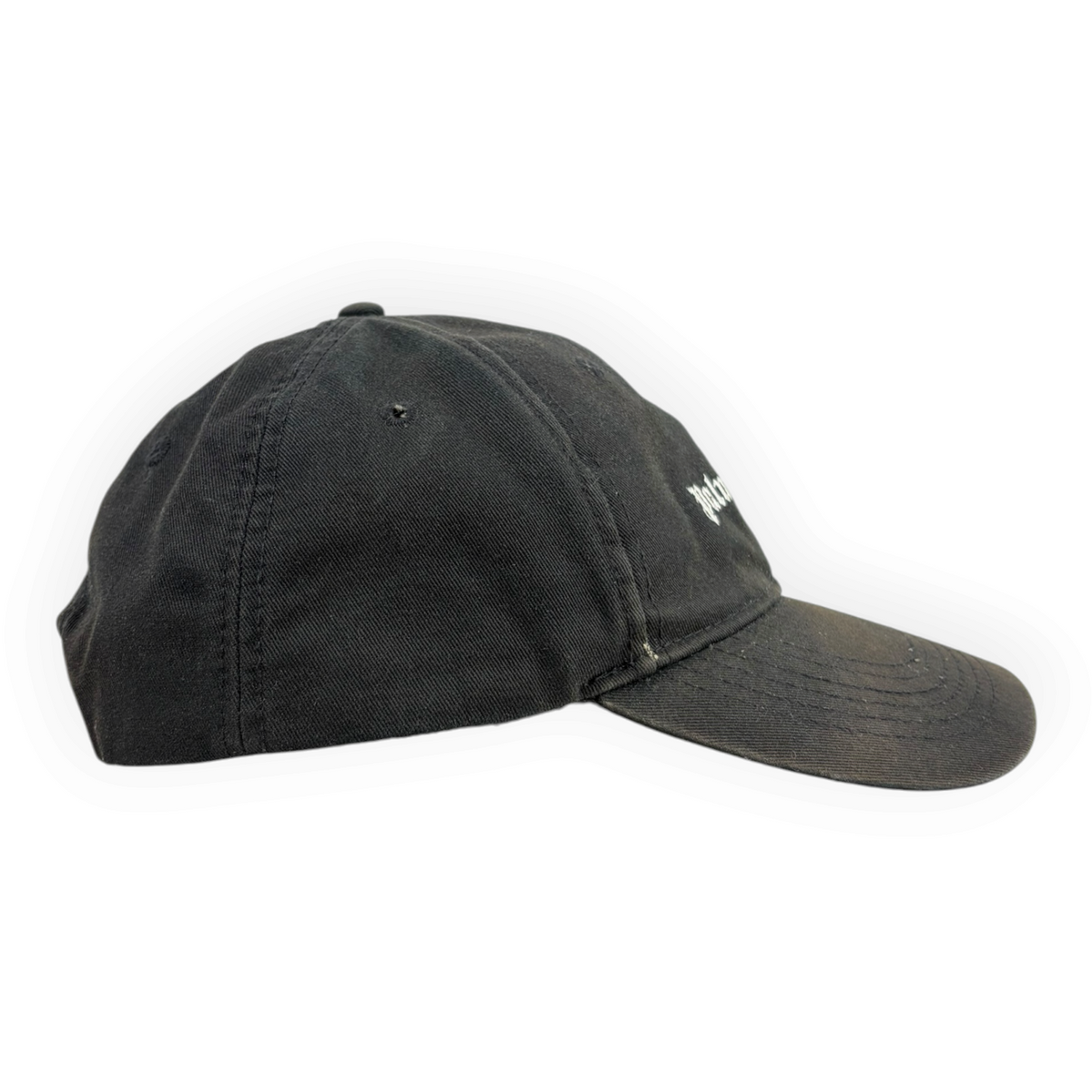 Palm Angels Logo Embroidered Baseball Cap Black