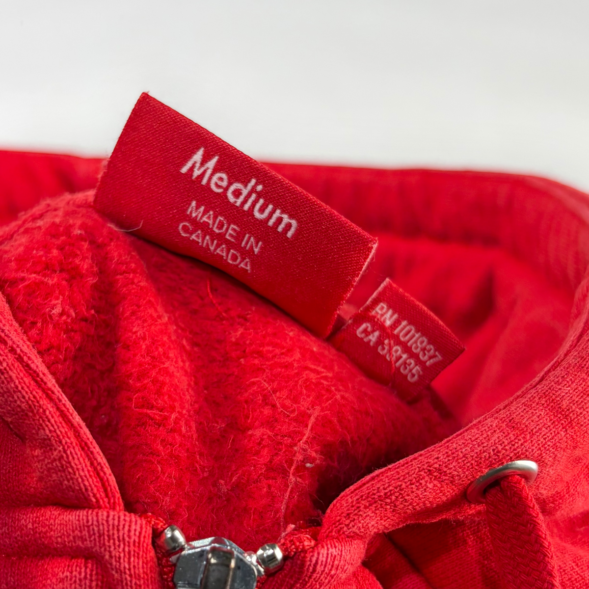 Supreme Reflective Small Box Zip Up Sweatshirt Red