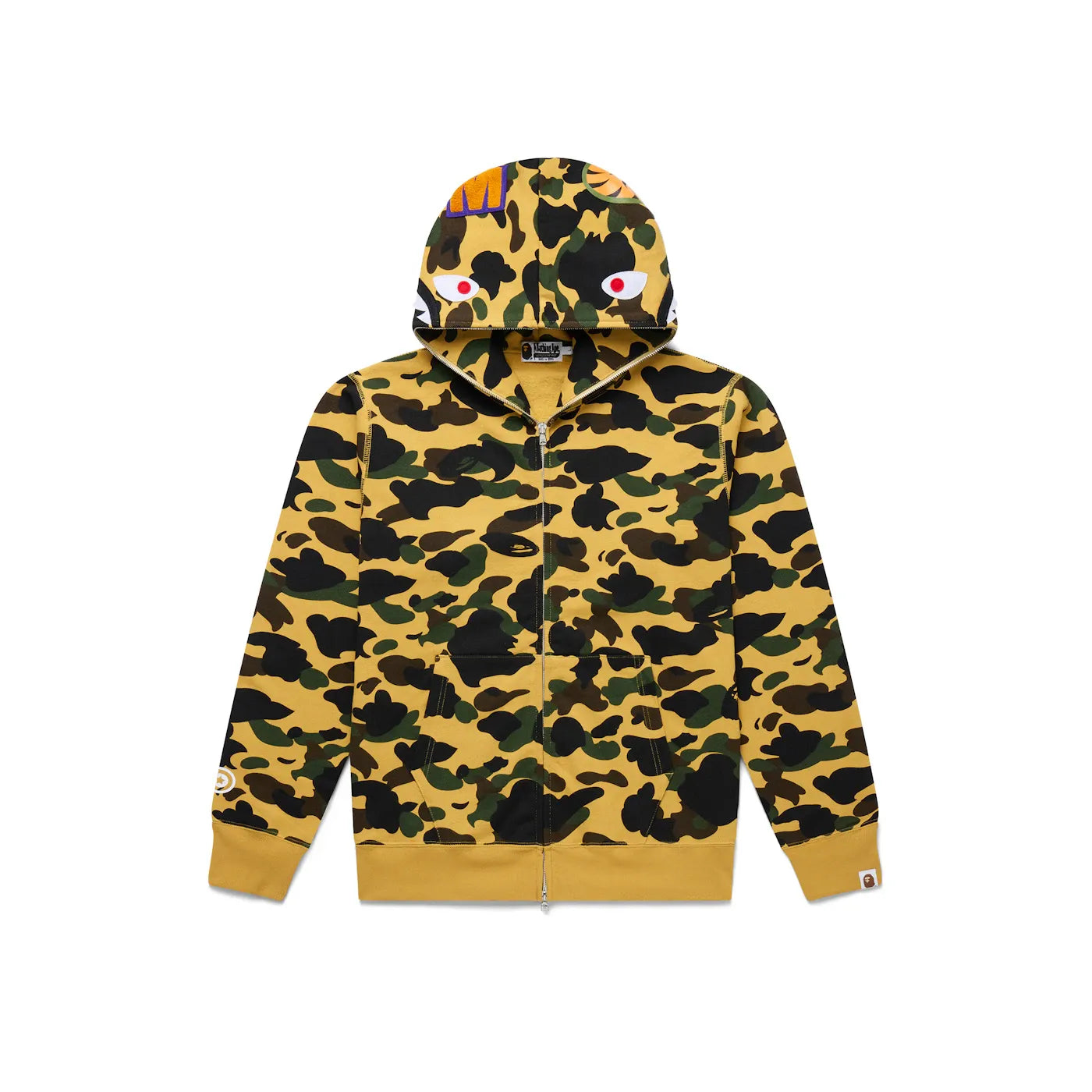 BAPE 1st Camo Shark Full Zip Hoodie Yellow
