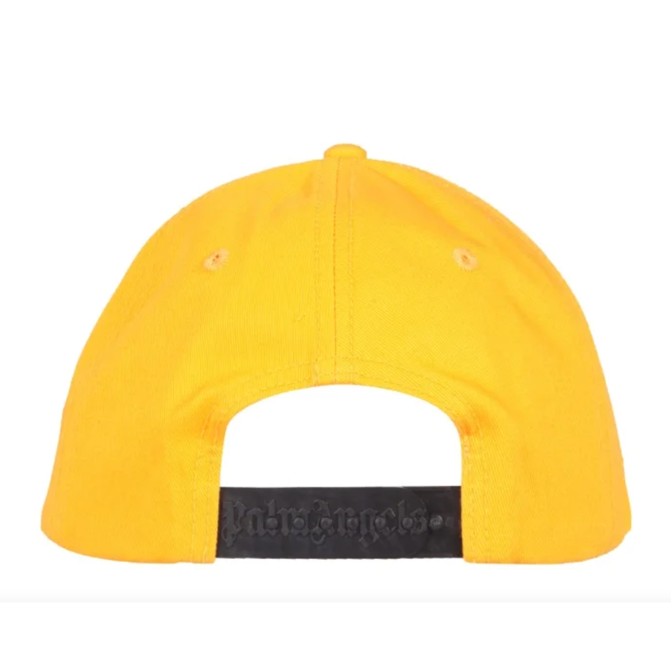 Palm Angels Curved Logo Embroidered Baseball Cap Yellow