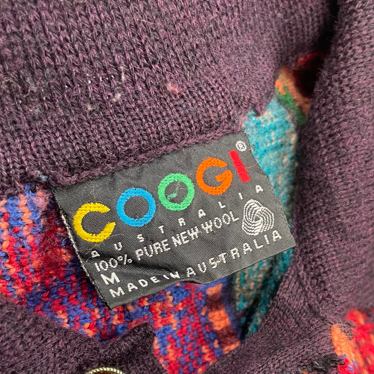 90's Coogi 3D Knit Sweater w/Collar Multicolor