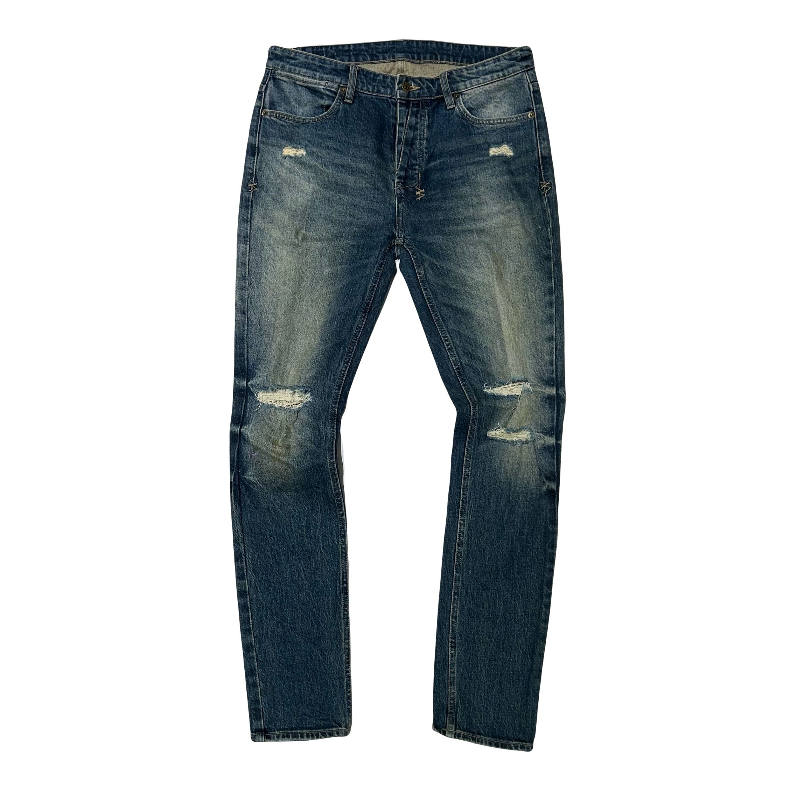 Ksubi Van Winkle Skinny Denim Jeans Trashed Wash