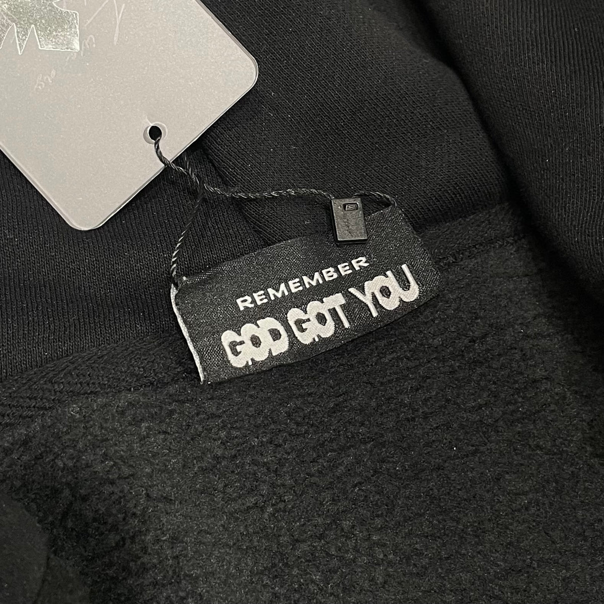Righteous Risen King Cropped Zip Up Hoodie Black