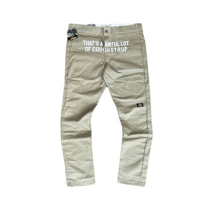 Awful Lot of Cough Syrup Dickies Skinny Twill Work Pant Tan