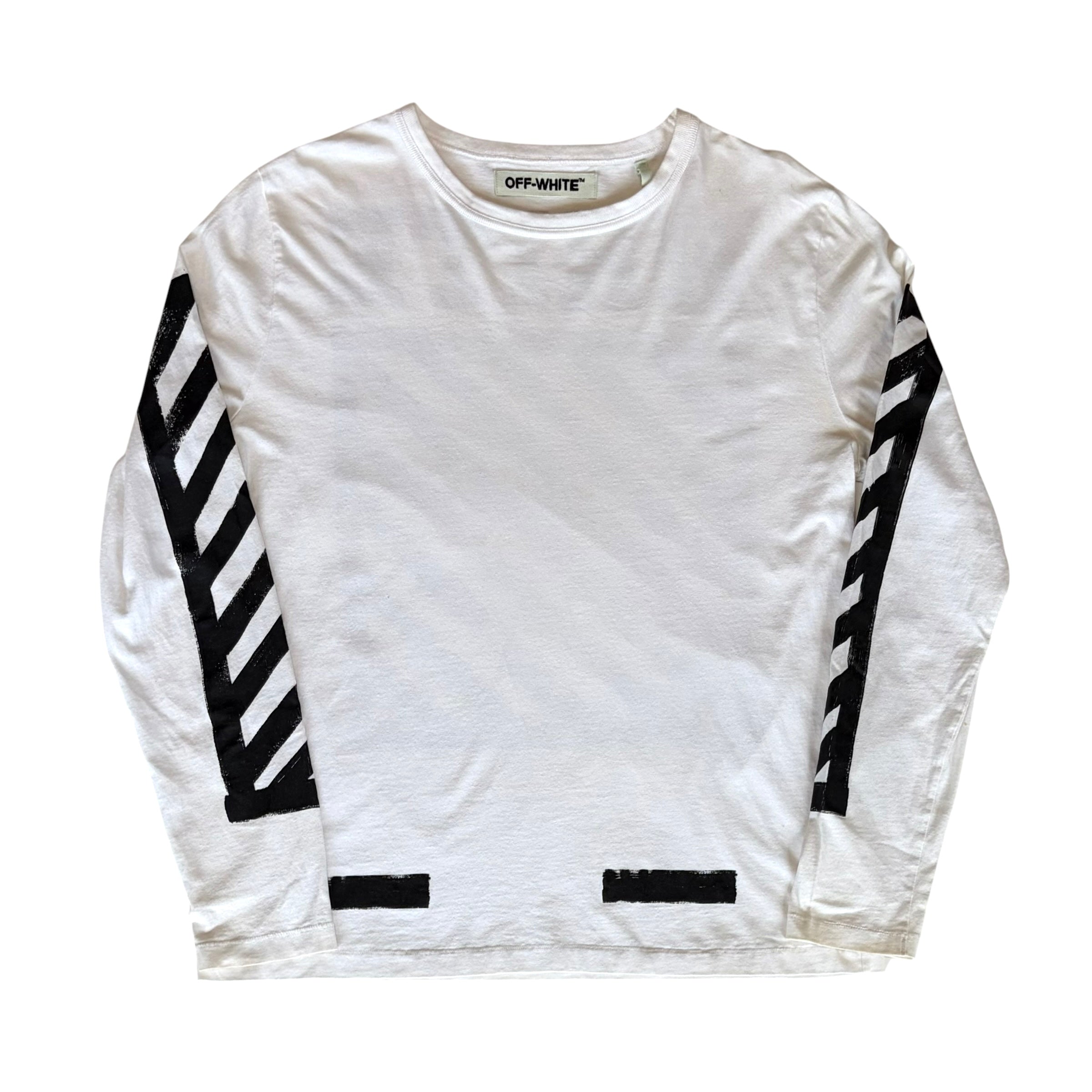 Off-White Diagonal LS Tee White