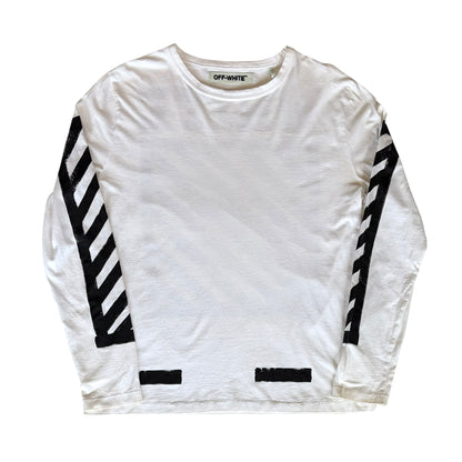 Off-White Diagonal LS Tee White