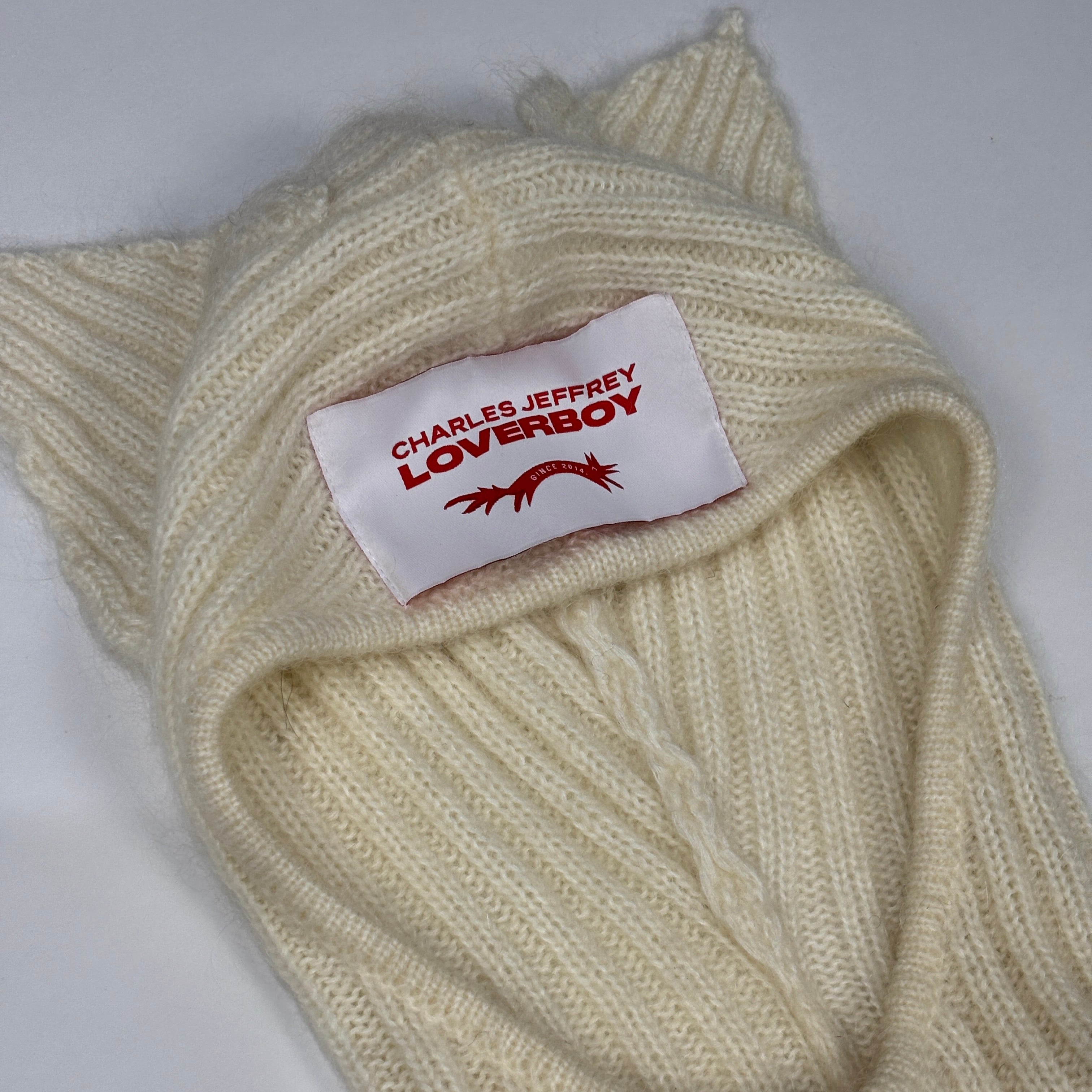 Charles Jeffrey Loverboy Ears Balaclava Sweater Off-white