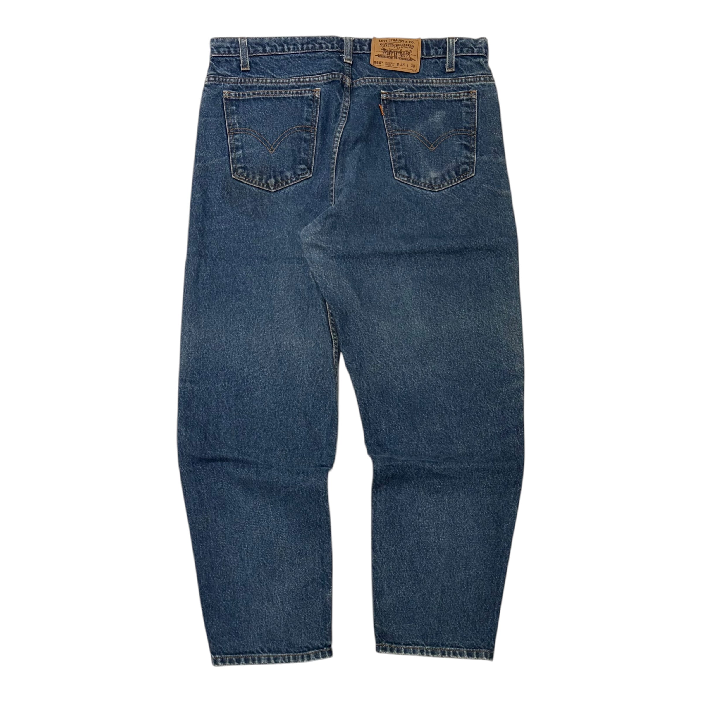 1996 Levi's 550 Orange Tab Jeans Blue
