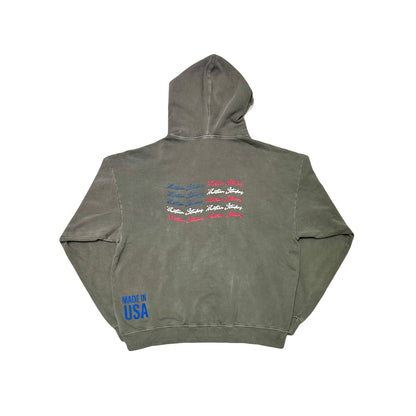 Thirteen Studios Made in USA Hoodie Washed Black
