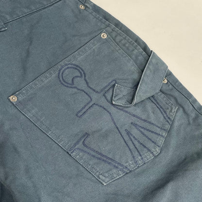 JW Anderson Twisted Workwear Anchor Trousers Petrol
