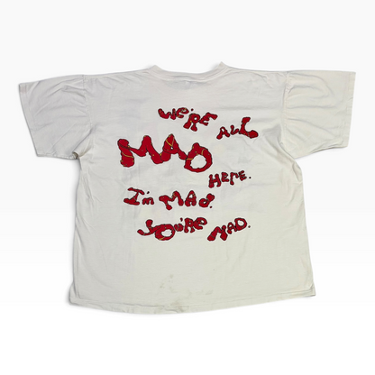90's Alice in Wonderland Chesire Cat Tee White