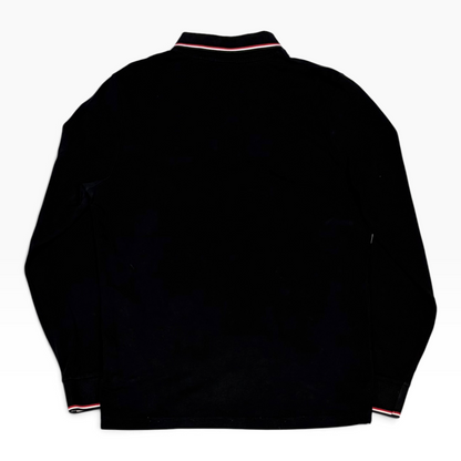Moncler Pique Polo LS Black