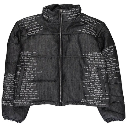 Who Decides War Signature Scripture Puffer Black/White