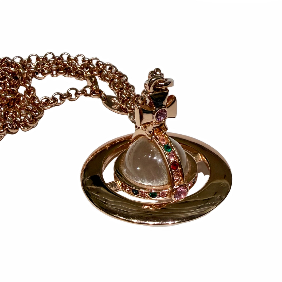 Vivienne Westwood Rose Gold Small Orb Pendant Necklace