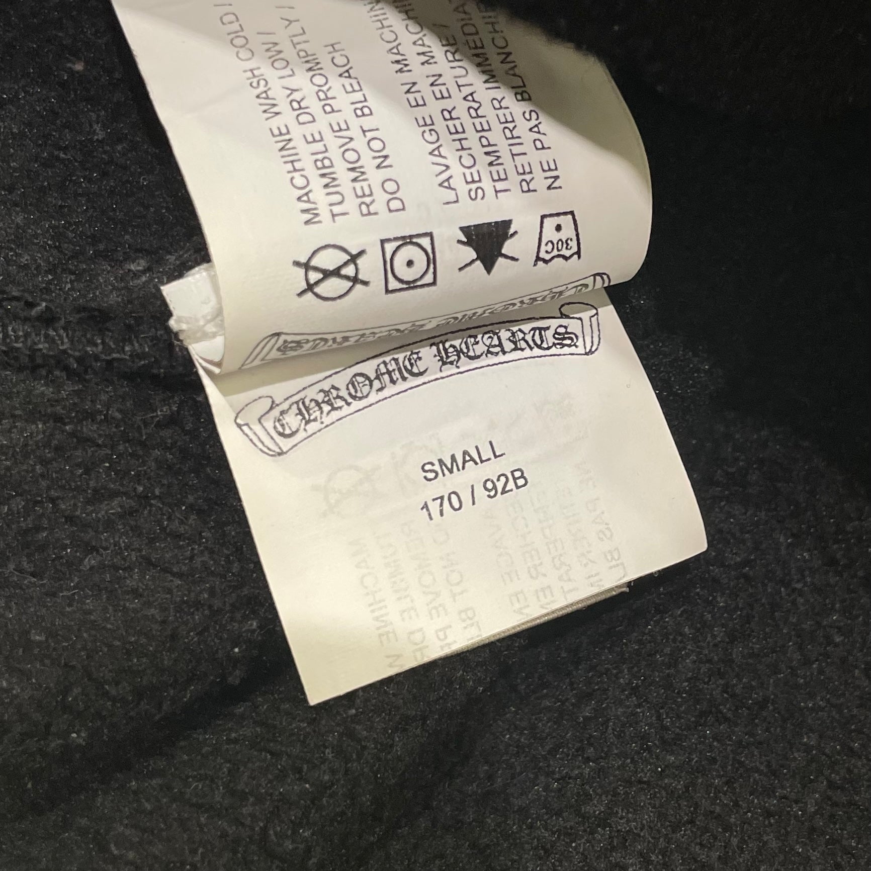 Chrome Hearts Horseshoe Logo Fleece Hoodie Black