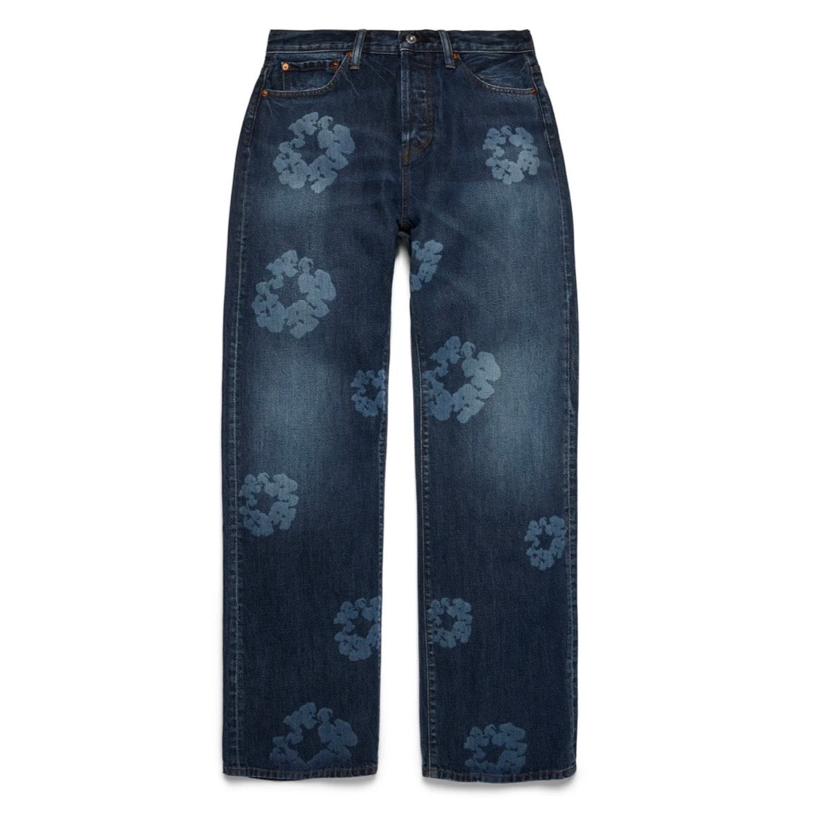 Denim Tears Baggy Laser Cotton Wreath Denim Pant Dark Wash