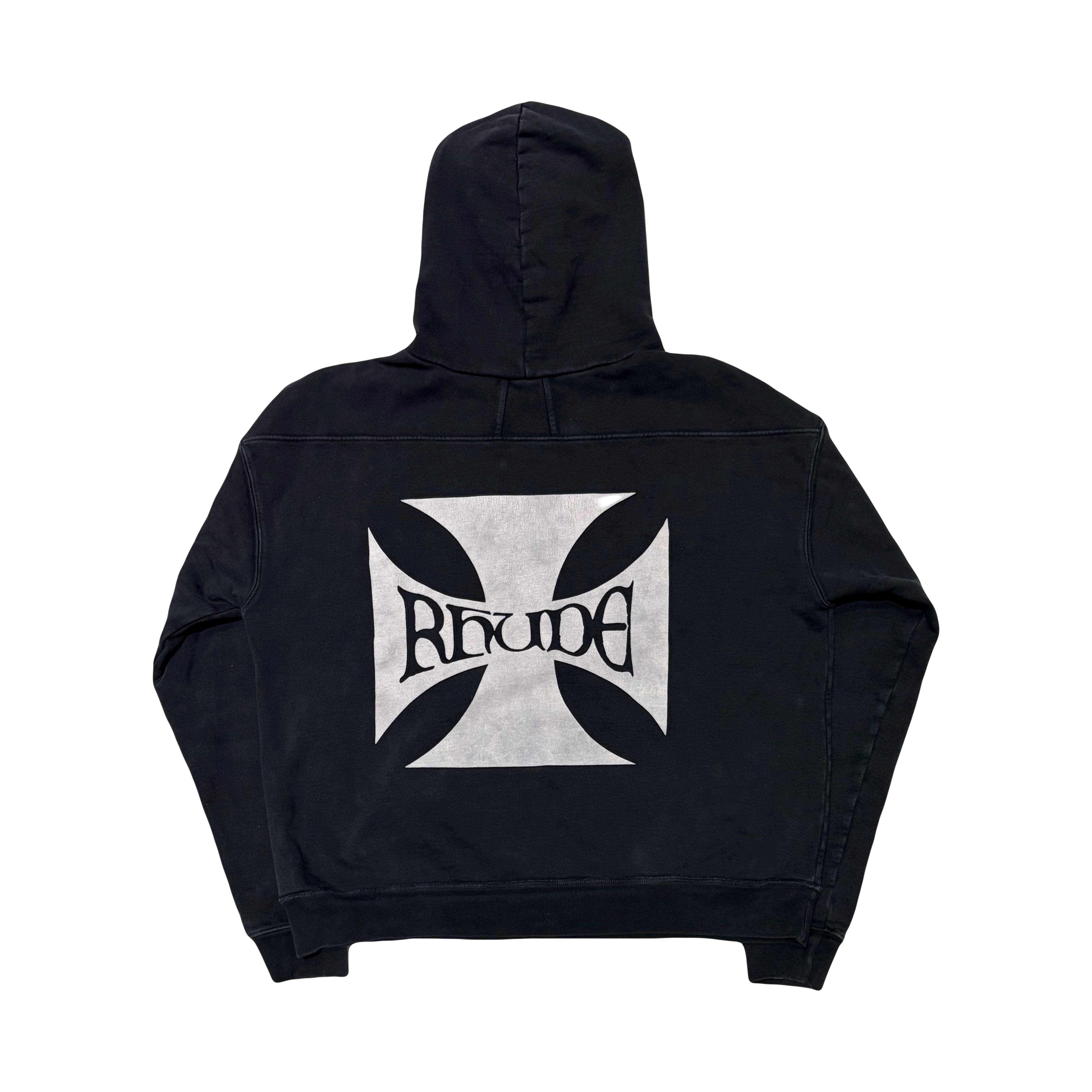 Rhude Classic Checker Hoodie Black