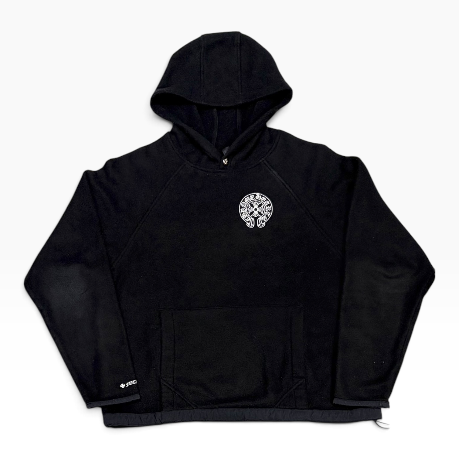 Chrome Hearts Horseshoe Logo Fleece Hoodie Black