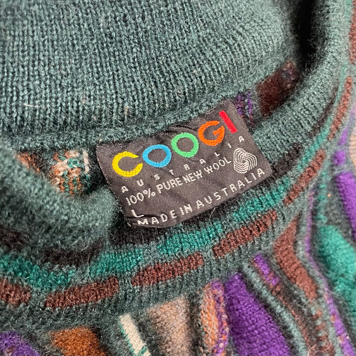90's Coogi 3D Knit Sweater Multicolor